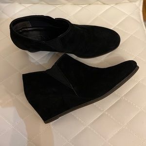Black suede ankle boots